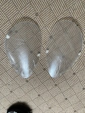 PAIR OF JAGUAR E TYPE S1 HEADLAMP COVERS, ACRYLIC, RACING LIGHTWEIGHT