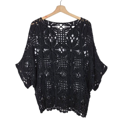 Vintage crochet poncho top - crochet,