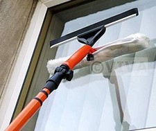 Extra Long Window Cleaning Kit Extendable Telescopic Squeegee Glass Cleaner-Pole