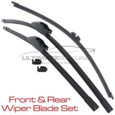 Front & Rear Windscreen Wiper Blades Set Vauxhall Vectra C Hatchback 200-2009