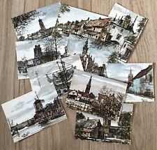 10 vintage Artist drawn Scenic postcards by Dutch Artist OTTO DICKE - Holland