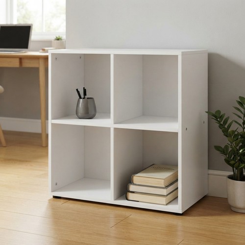 Sturdy cube wood bookcase - wood,