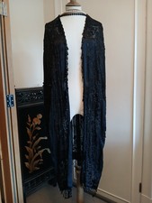 Dream Keeper Black Burnt-Out Devore Beaded Jacket - XX XLL
