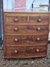 Antique mahogany bow front 5