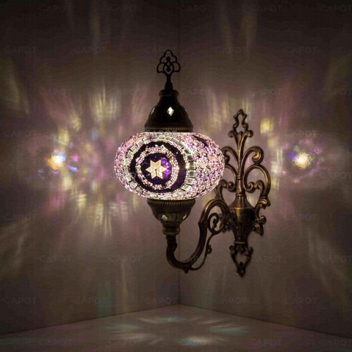 Purple turkish mosaic wall - turkish,
