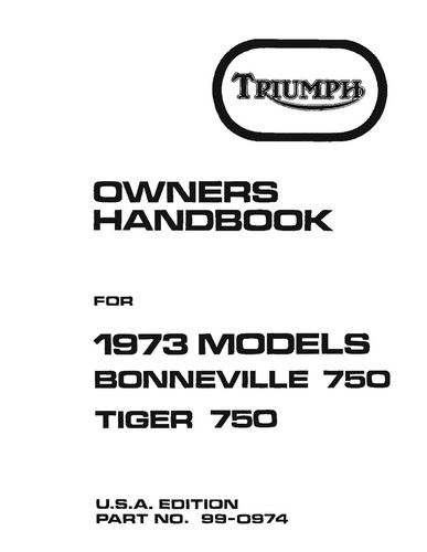 Triumph owners manual book - triumph,