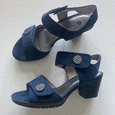 PAVERS Shoes Sz 4 H Blue Sandals Open Toe Heeled Casual Women