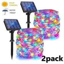 2 Pack 8 Modes 100 LED Solar