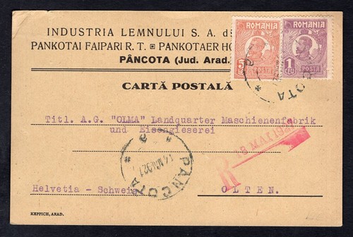 Romania 1927 two - two, values