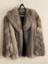 SAGA FOX Silver Fox Fur Coat