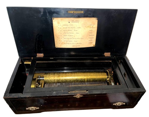 Antique music box with - antique, box.