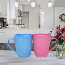 2 Pcs Plastic MUGS with Handle