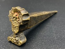 c1800 Medieval Bronze Bookbinding Tool Stamp Leather Cover Cross Signet J.Schack