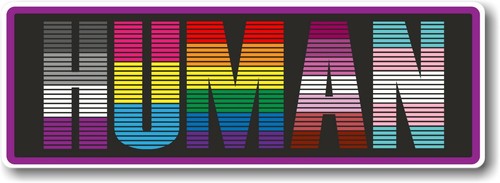 Fun bumper sticker lgbt - fun, human