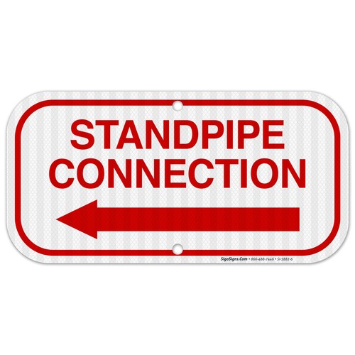Standpipe connection sign - standpipe,