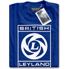 NEW British Leyland Logo Vintage Classic Motoring Cars Mens Blue TShirt XS - 3XL
