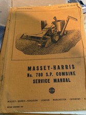 Massey Harris 780 SP Combine Service Manual 1953 &Safety Guard & Stone Trap Sups