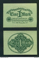 GERMANY - 1922 1 Mark aUNC/UNC Banknote