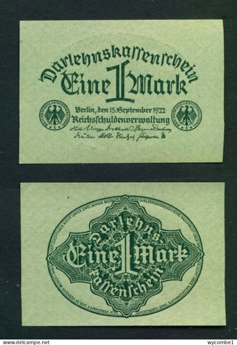 Germany 1922 mark aunc - germany, 1