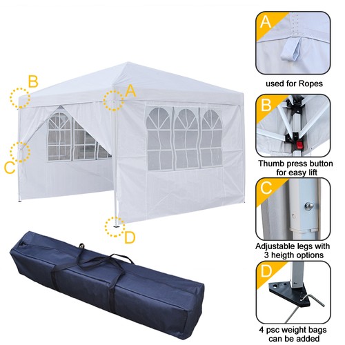 5x2 garden pop up gazebo - 2.5x2.5m,