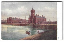 WALES - CARDIFF , ENTRANCE TO DOCKS 1903 Raphael Tuck Postcard