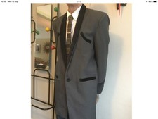 TEDDYBOY DRAPE JACKET . DARK