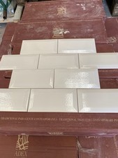 Biselado Blanco 75x150 Mm Crackle Glaze 14 M2 