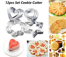 12 Heart Cookie Cutters Metal