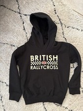 Just Hoods Kids Black British Rallycross Hoodie Age 1-2 Years 