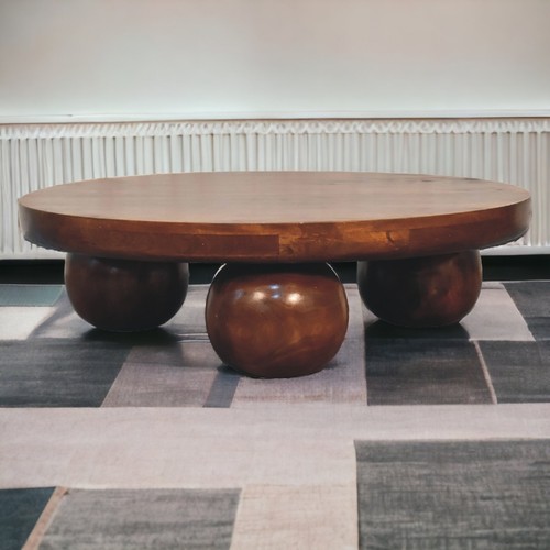 Sphere ball leg chestnut - sphere, low