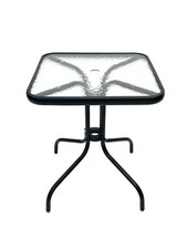 Square glass garden table - square,