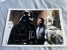 Star Wars Dave Prowse Darth Vader Signed 8 X 12 Photo Autograph Good Condition