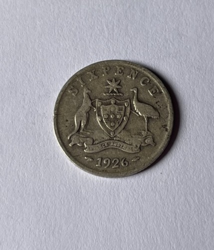 Australia 1926 sixpence 925 - 1926,