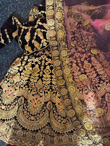 Women black velvet - black,