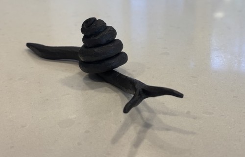Decorative metal snail - snail, for