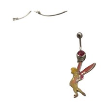 tinkerbell surgical steel belly bar new