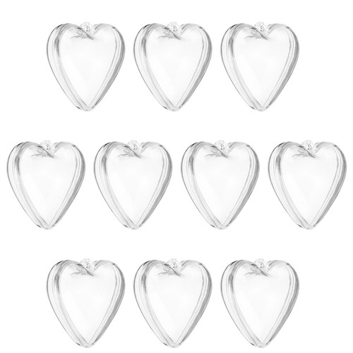Pcs clear fillable heart - clear,
