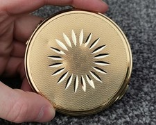 Regent Art Deco Vintage Powder Compact, Refillable Makeup Case, Vanity 50s