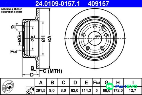Ate brake disc 24010901571 - x,