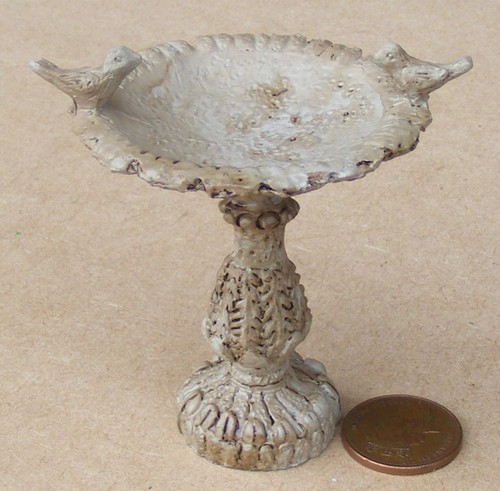 Dolls house bird bath and - dolls,