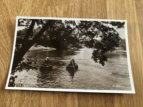 Real photo postcard coracle - postcard,