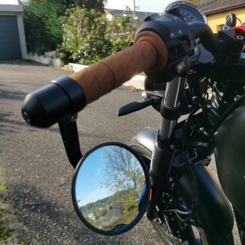 Black motorcycle round - black,