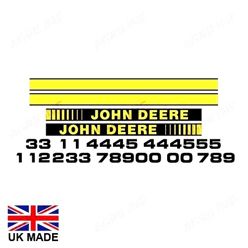 Decal set for john deere - for, 1750