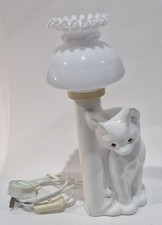 Vintage Cat lamp with glass