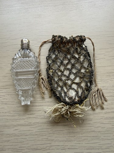 Antique cut glass with silver - cut,