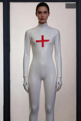 Latex look nurse - nurse, catsuit