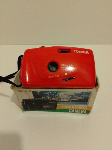 Vintage red panoramic - red, camera
