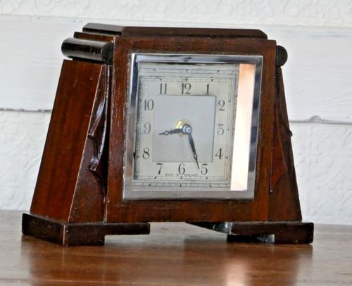Art deco wooden clock - deco,