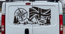 1x Mountains Car/Van Decal Compatible with Vauxhall Vivaro Vinyl Graphic v25