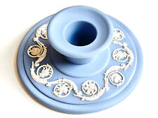 Vintage Blue Wedgwood Candle Candlestick Holder 65 Jasperware English Wedgewood
